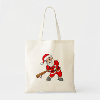 Bolso De Tela Navidades Santa Claus con niños de béisbol