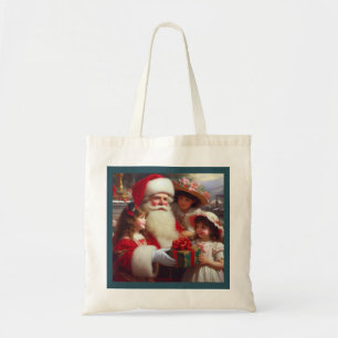 Bolso De Tela Navidades Santa con niños 1
