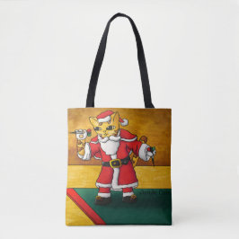 Bolso De Tela Navidades Santa Darts Cat