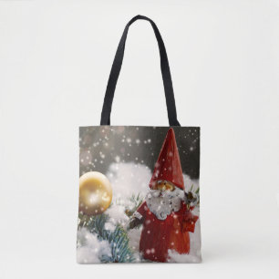 Bolso De Tela Navidades Santa en la Nieve
