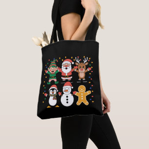 Bolso De Tela Navidades Santa Friends Navidad