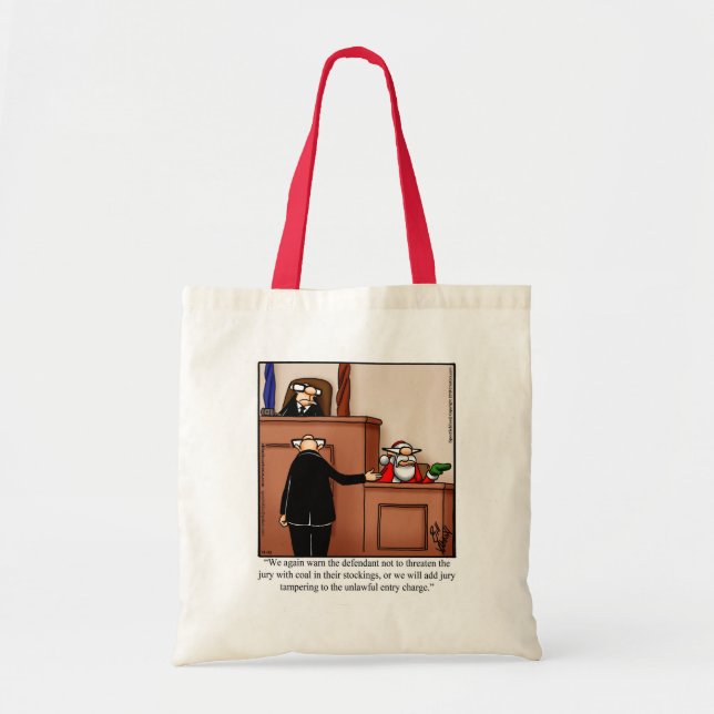 Bolso De Tela Navidades Santa Humor Tote Bag Gift (Frente)