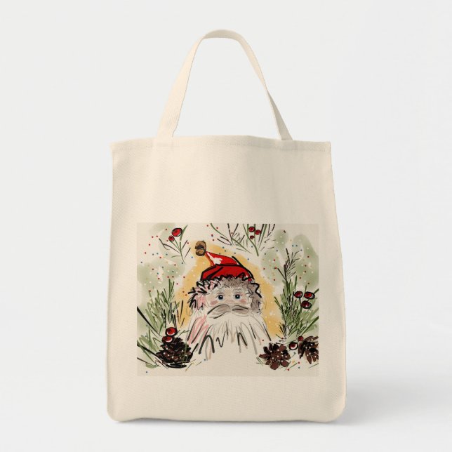 Bolso De Tela Navidades Santa Tote (Frente)