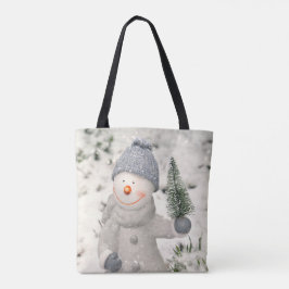 Bolso De Tela Navidades se divierten con Snowman sonriente