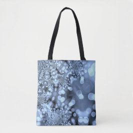 Bolso De Tela Navidades Silvery Blue Snowflake
