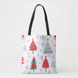 Bolso De Tela Navidades singulares del patrón de árbol escandina