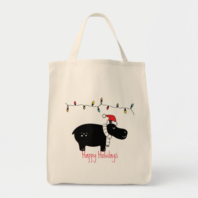 Bolso De Tela Navidades singulares Hippo (Frente)