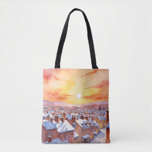 Bolso De Tela Navidades Snowden mañana amanecer