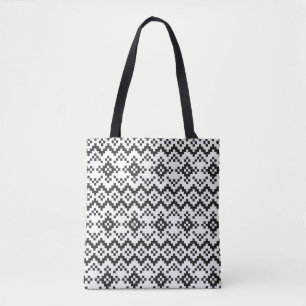 Bolso De Tela Navidades Snowflakes Fair Isle Seamless Patternart