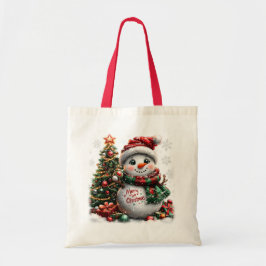 Bolso De Tela Navidades Snowman
