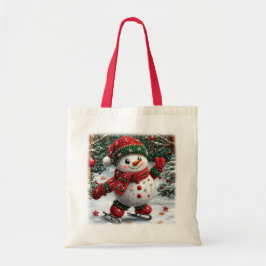 Bolso De Tela Navidades Snowman