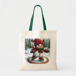 Bolso De Tela Navidades Snowman