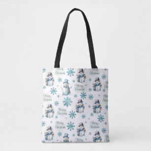 Bolso De Tela Navidades Snowman
