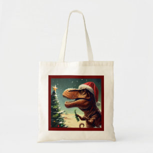 Bolso De Tela Navidades T-Rex 4