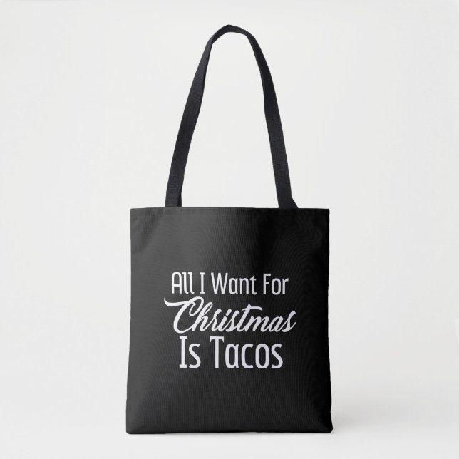 Bolso De Tela Navidades Tacos (Anverso)