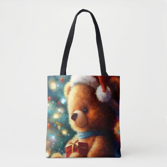 Bolso De Tela Navidades Teddy Bear 3 (Anverso)