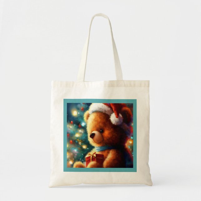 Bolso De Tela Navidades Teddy Bear 3 (Frente)
