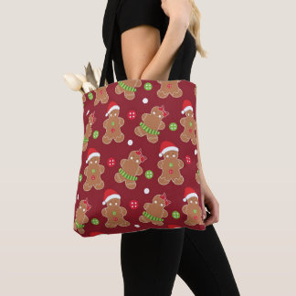 Bolso De Tela Navidades Tema Gingerbread Hombres
