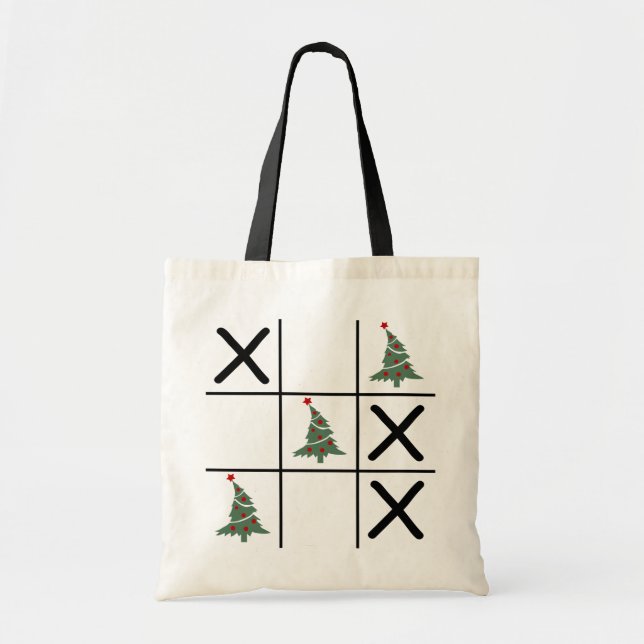 Bolso De Tela Navidades Tic Tac Toe (Frente)