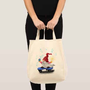 Bolso De Tela Navidades tote Bag Gnome con regalos