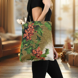 Bolso De Tela Navidades Tote Bag Vintage Santa Clause Retro Xmas