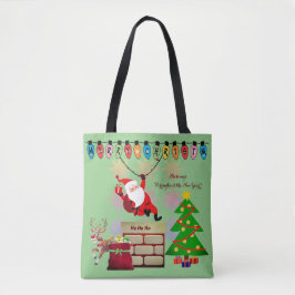 Bolso De Tela Navidades Tote Spirit Santa Carry-all