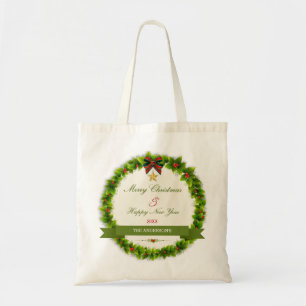 Bolso De Tela Navidades tradicionales coronaron el ilustracion
