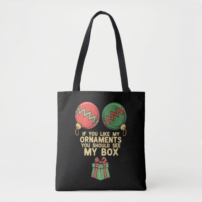 Bolso De Tela Navidades traviesos si te gustan mis adornos (Anverso)