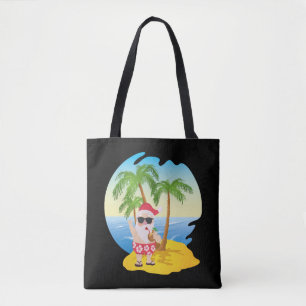 Bolso De Tela Navidades Tropical Beach Funny Santa Claus