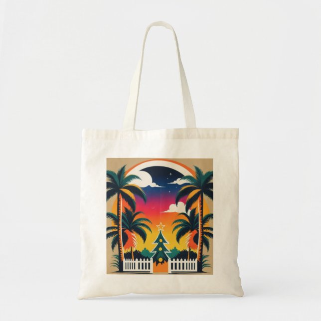 Bolso De Tela Navidades tropicales (Frente)