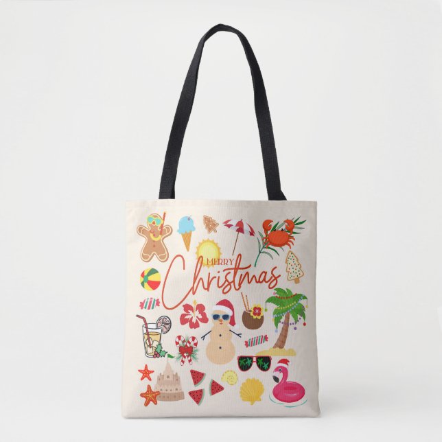 Bolso De Tela Navidades tropicales (Anverso)