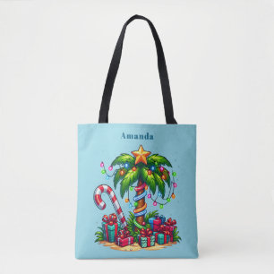 Bolso De Tela Navidades tropicales arbol de palmas de vacaciones