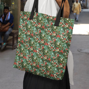 Bolso De Tela Navidades únicos de vacaciones botánicas verdes cl