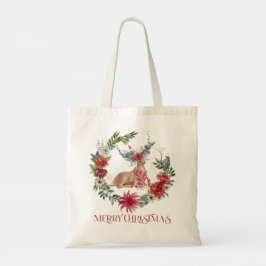 Bolso De Tela Navidades venados, tipográficos y flores