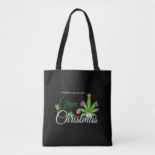 Bolso De Tela Navidades verdes Weed Shirt