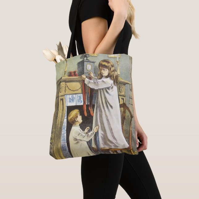 Bolso De Tela Navidades victorianos, artículos de Navidades infa (Detalle)