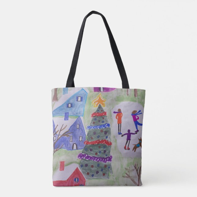 Bolso De Tela Navidades Village Tote Bag (Reverso)