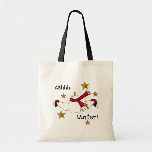Bolso De Tela Navidades Winter Snowman (Frente)