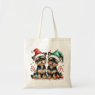 Bolso De Tela Navidades Yorkshire Terrier Dogs