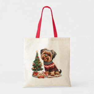 Bolso De Tela Navidades Yorkshire Terrier Dogs