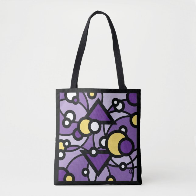 Bolso De Tela Neblina Morada (Anverso)