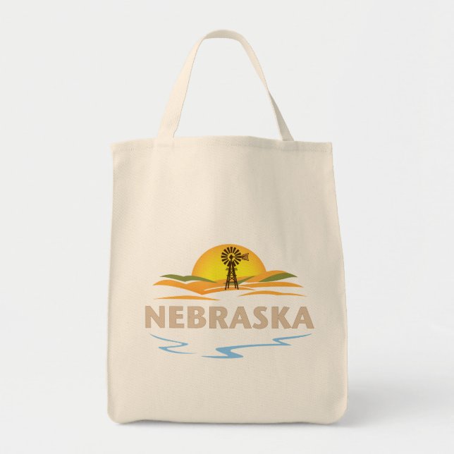 Bolso De Tela Nebraska Estados Unidos de América (Frente)