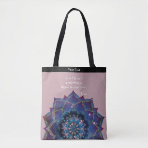 Bolso De Tela Nebulosa Flor   Mandala