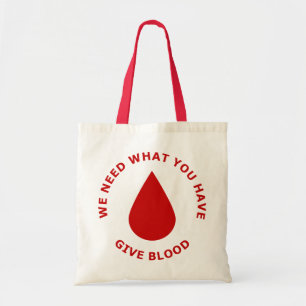 Bolso De Tela Necesitamos lo que usted tiene, damos sangre