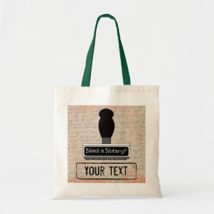 Bolso De Tela Necesite un sello de goma del notario modificado