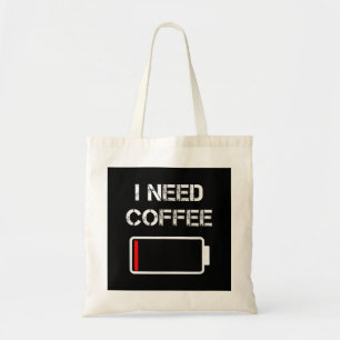 Bolso De Tela Necesito café, cucharas de café divertidas, frijol