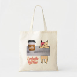 Bolso De Tela Necesito café justo Meow| Los mejores regalos de g