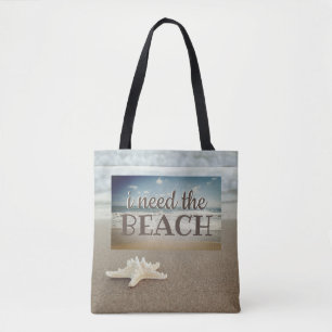 Bolso De Tela Necesito el Tote de playa-