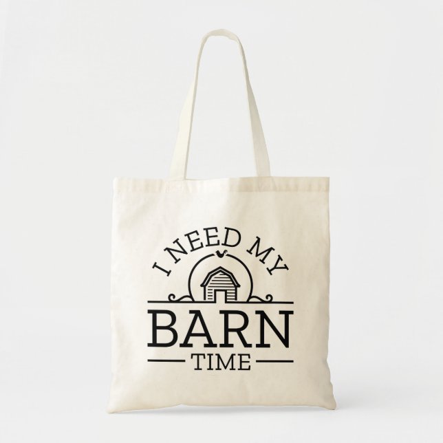 Bolso De Tela Necesito Mi Tiempo De Barn (Frente)