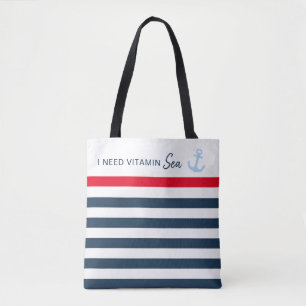 Bolso De Tela Necesito un ancla de banda náutica en el mar de l